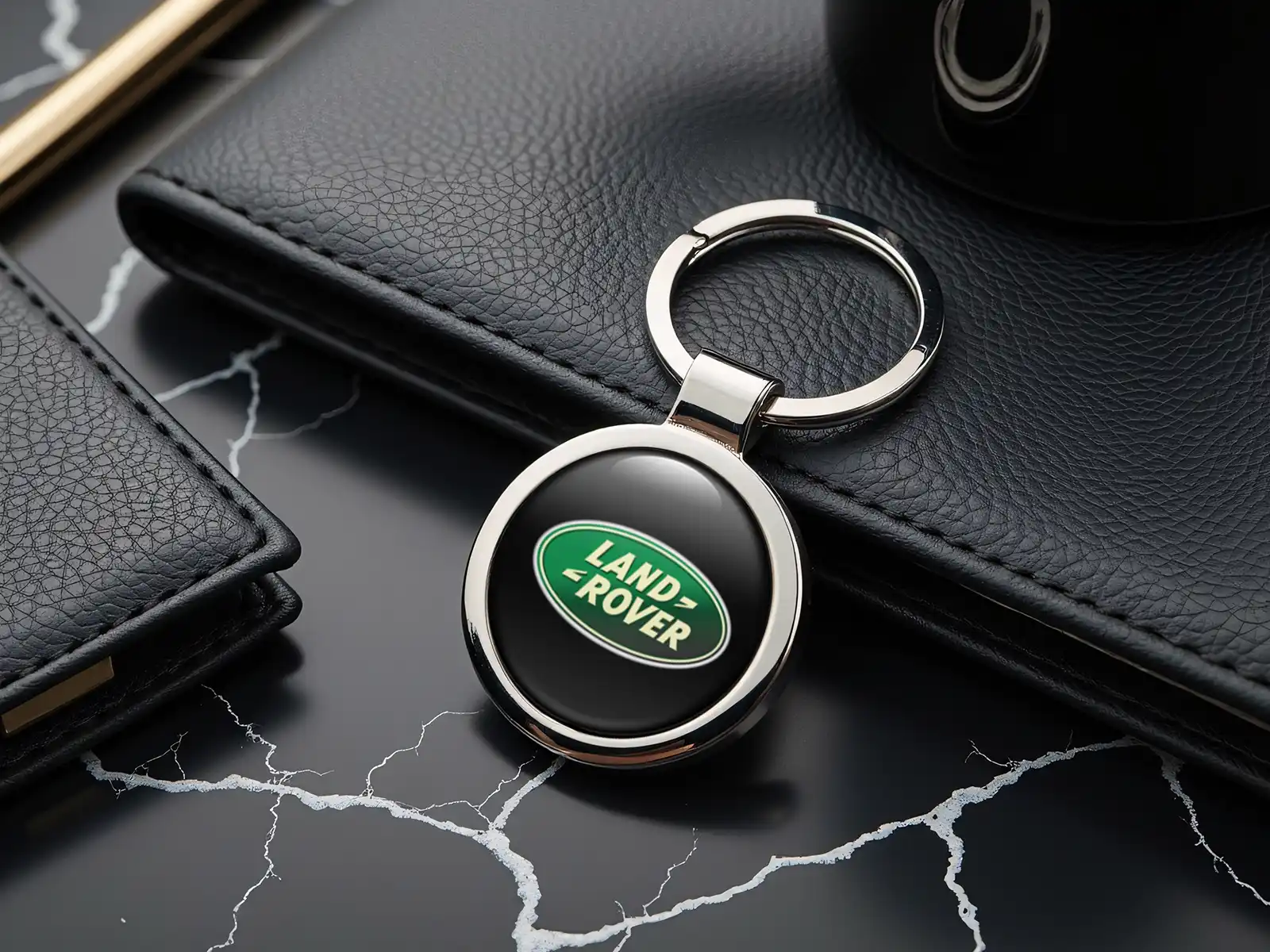 Land Rover Portachiavi Supporto Finitura Metallica Robusta